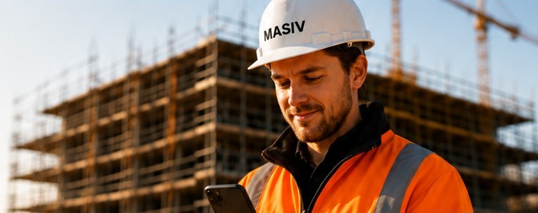 Worker using phone